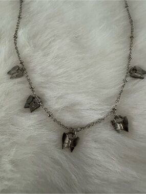 Silver Heart Charm Necklace - Adjustable